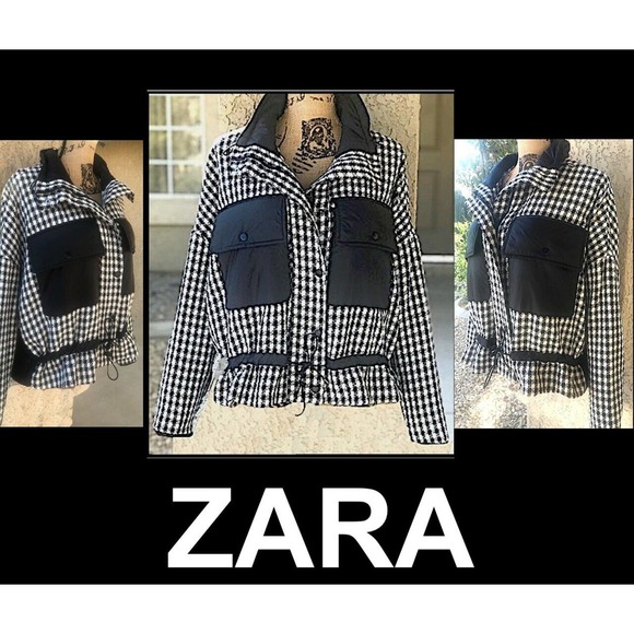 Zara HoundstoothTweed Jacket MSRP $89 - Picture 3 of 9